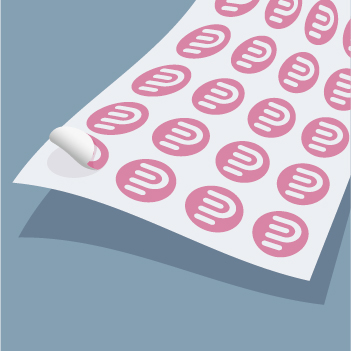 De stad Gloed perzik Ronde stickers drukken - online bestellen en snel geleverd - Promosign